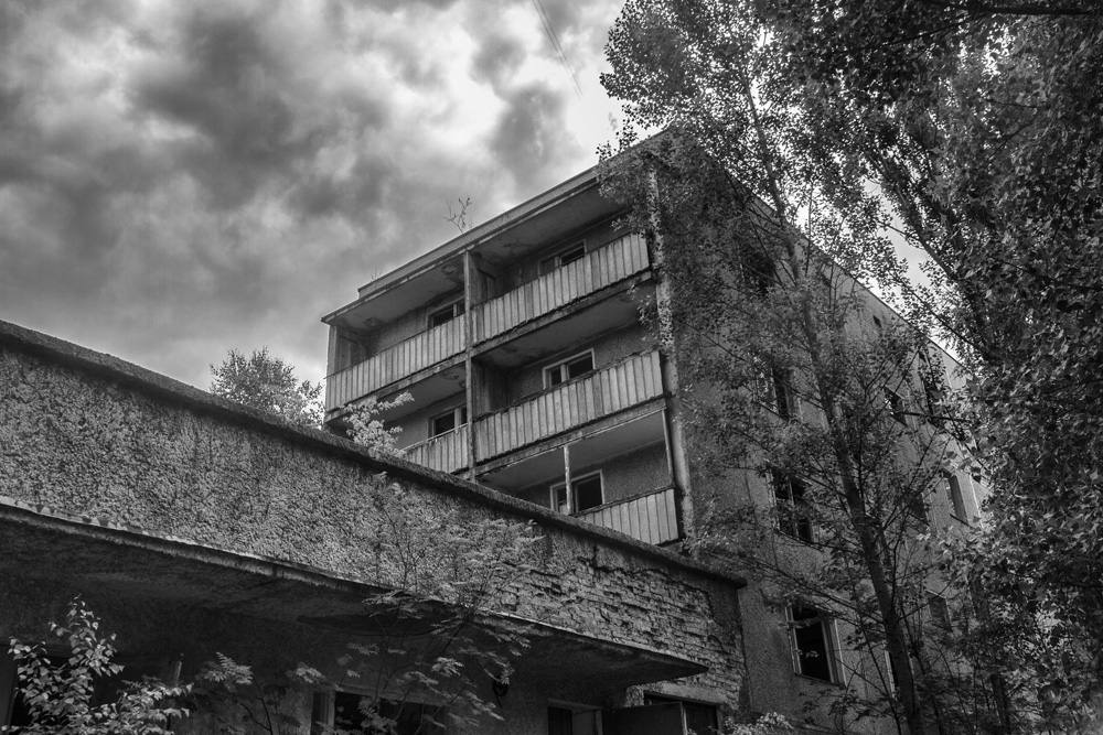 residential building in Pripyat, Chernobyl