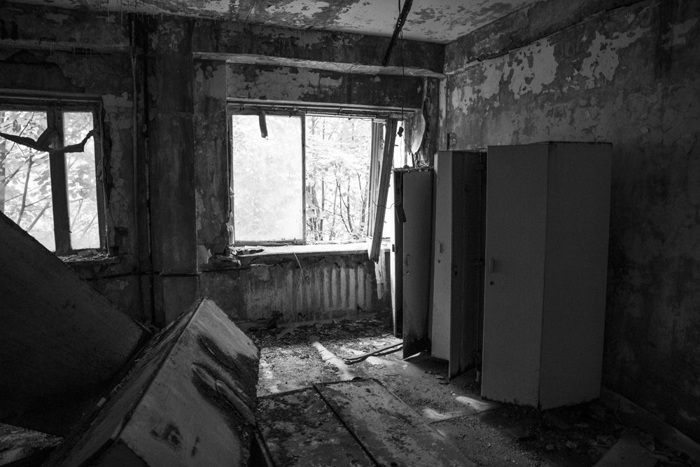 long abandoned room in Chernobyl
