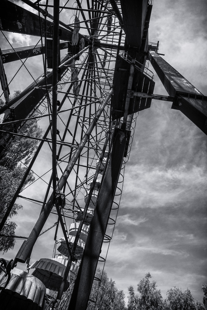 ferris wheel in abandoned city of Pripyat, Chernobyl