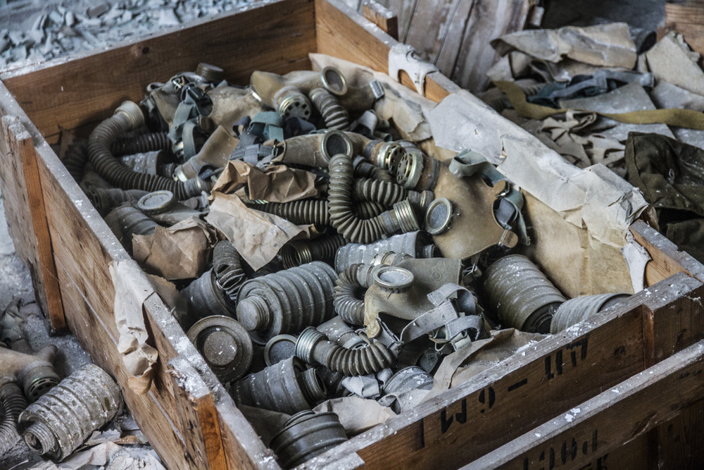 box of gas masks