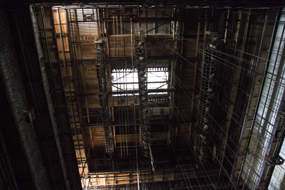 inside an abandoned industrial area in Chernobyl