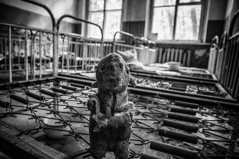 lost rabbit toy in Chernobyl