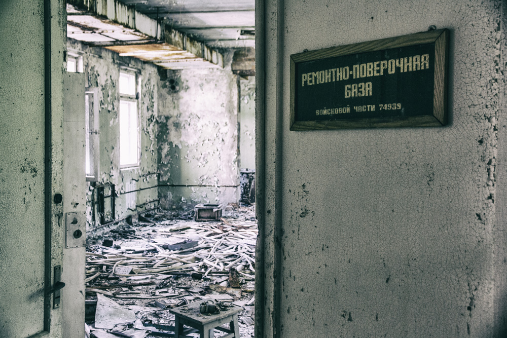 abandoned room in a building in Chernobyl