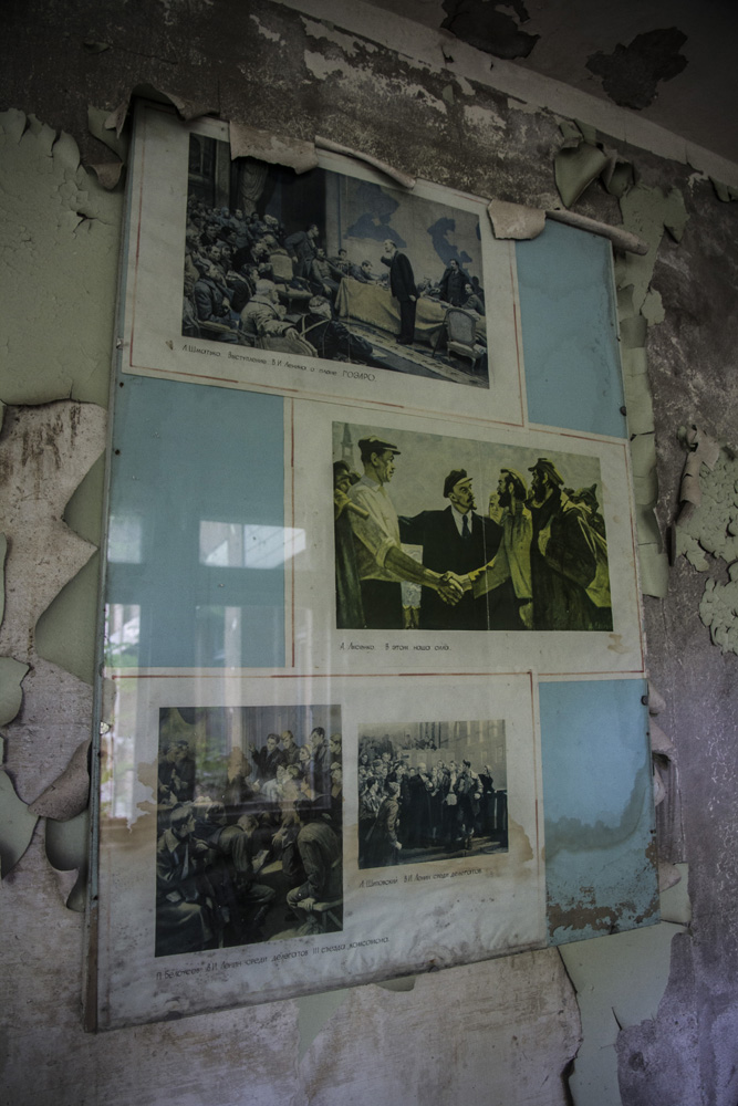disply of USSR related materials in Chernobyl