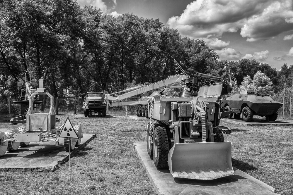 graveyard of radioactive vehicles used in the clean-up of the Chernobyl nuclear disaster