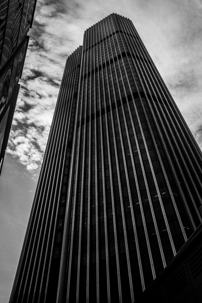 a tall office building in London